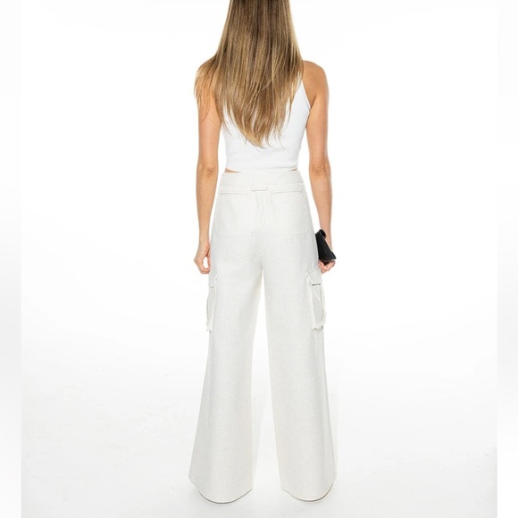 Ronny Kobo Bernee Cargo Wide Leg Pant in Stone Size S NWT - Picture 2 of 10